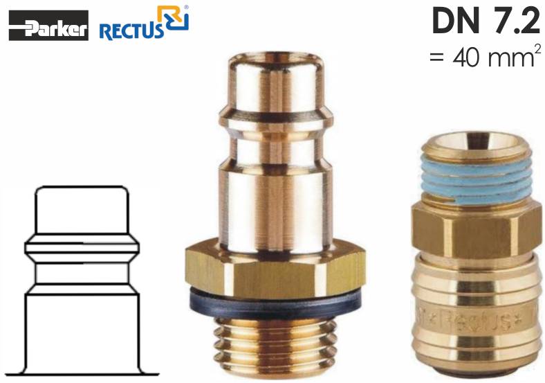 Szybkozłącza pneumatyczne Parker Rectus 26KA
