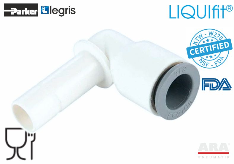 Złączka kątowa kolanko LIQUIfit Parker Legris 6382