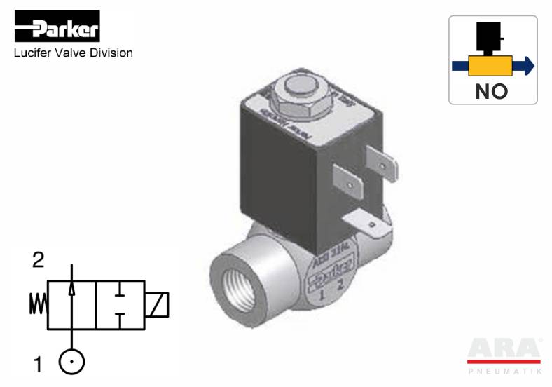 Elektrozawory Parker Lucifer ze wspomaganiem -- NO -- SS 316L