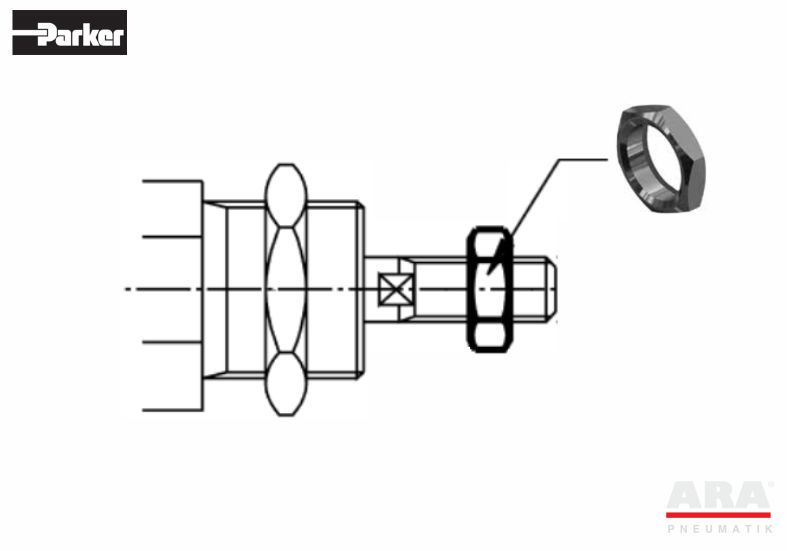 Nakrętka montażowa siłowników P1A Parker MR9