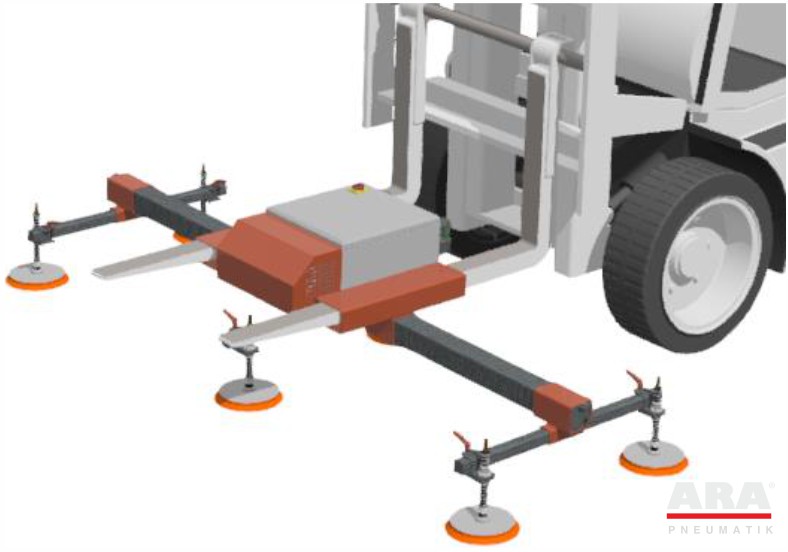 Zawiesie podciśnieniowe do transportu bliskiego blach OC Forklift