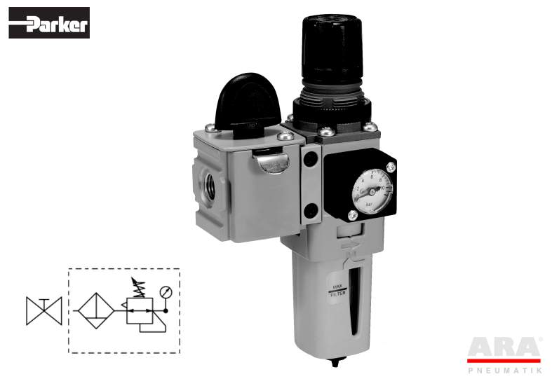 Filtr-regulator | zawór sprężonego powietrza Parker Global Mini P31