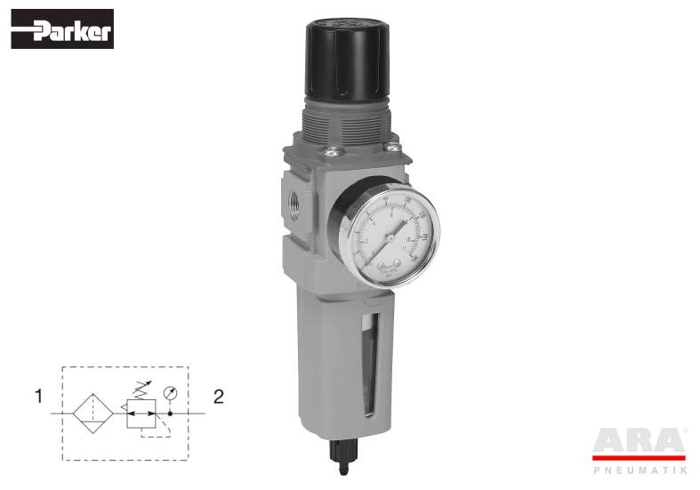 Filtr-regulator do sprężonego powietrza Parker Global Compact P32