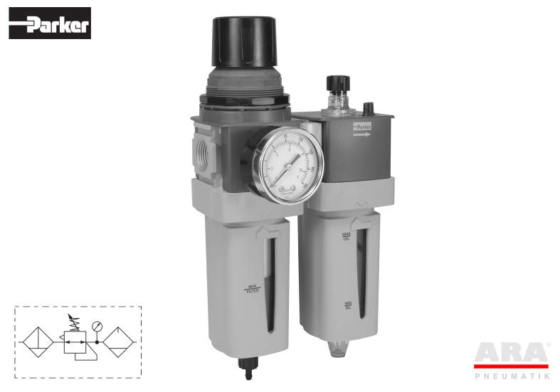 Filtr-regulator | smarownica przygotowania powietrza Parker Global Standard P33