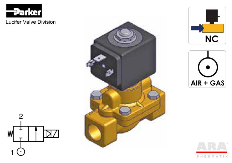 Elektrozawór do powietrza Parker Lucifer PM173